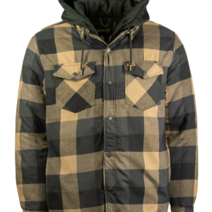 Men's Quilted Flannel Jacket with Hood TK-1687