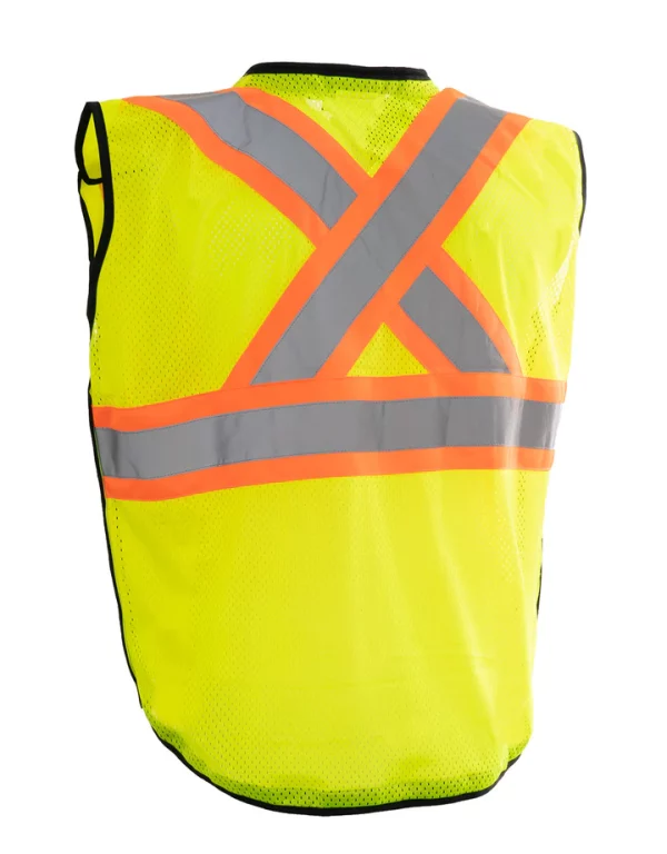 Deluxe Zip-up Safety Vest 5 Point Tear-away - 022-TV188ORZR - Image 3