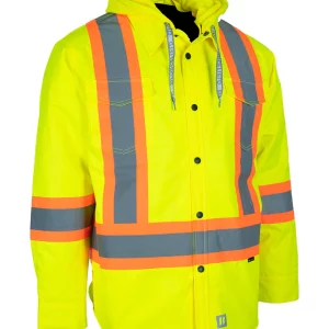 Hi-Vis Hoodie Shacket with Detachable Hood - 024-EP34