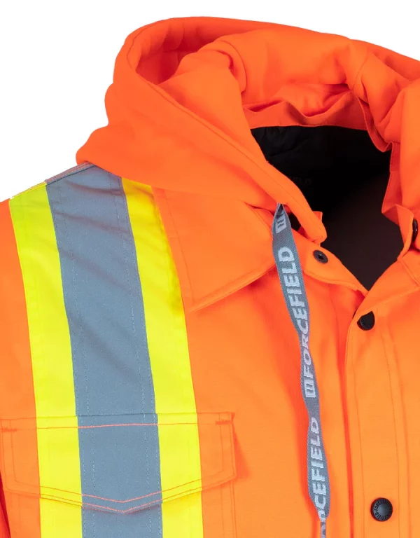 Hi-Vis Hoodie Shacket with Detachable Hood - 024-EP34 - Image 8