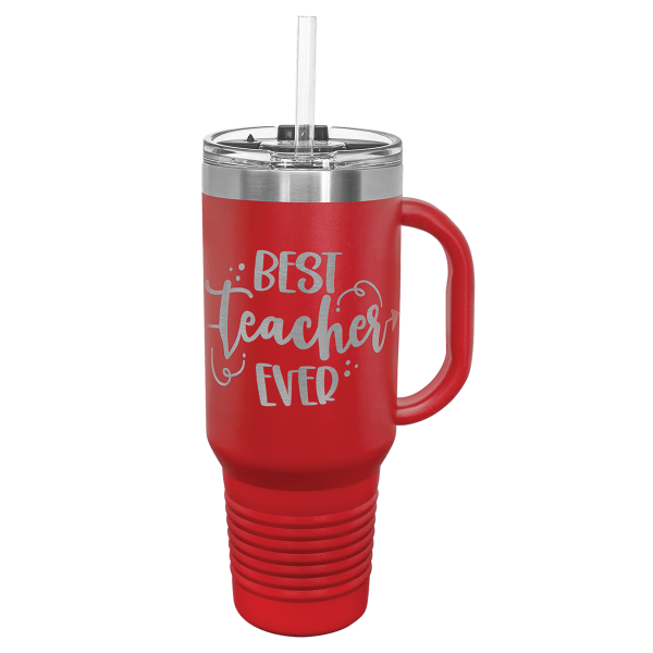 Polar Camel 40 oz. Travel Mug with Handle, Straw Included - LTM74 - Image 6