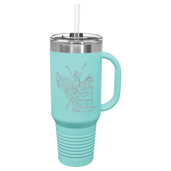 Polar Camel 40 oz. Travel Mug with Handle, Straw Included - LTM74 - Image 13