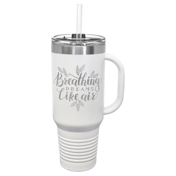 Polar Camel 40 oz. Travel Mug with Handle, Straw Included - LTM74 - Image 3
