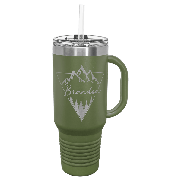 Polar Camel 40 oz. Travel Mug with Handle, Straw Included - LTM74 - Image 12