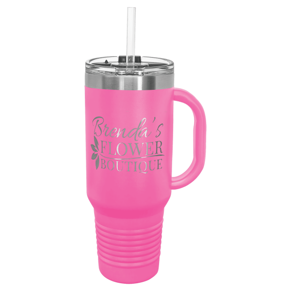 Polar Camel 40 oz. Travel Mug with Handle, Straw Included - LTM74 - Image 18