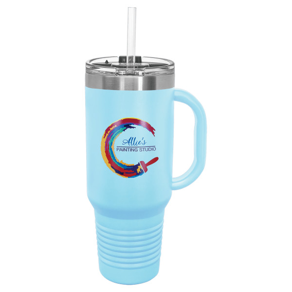 Polar Camel 40 oz. Travel Mug with Handle, Straw Included - LTM74 - Image 14