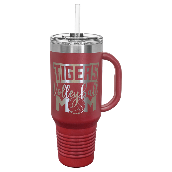 Polar Camel 40 oz. Travel Mug with Handle, Straw Included - LTM74 - Image 7