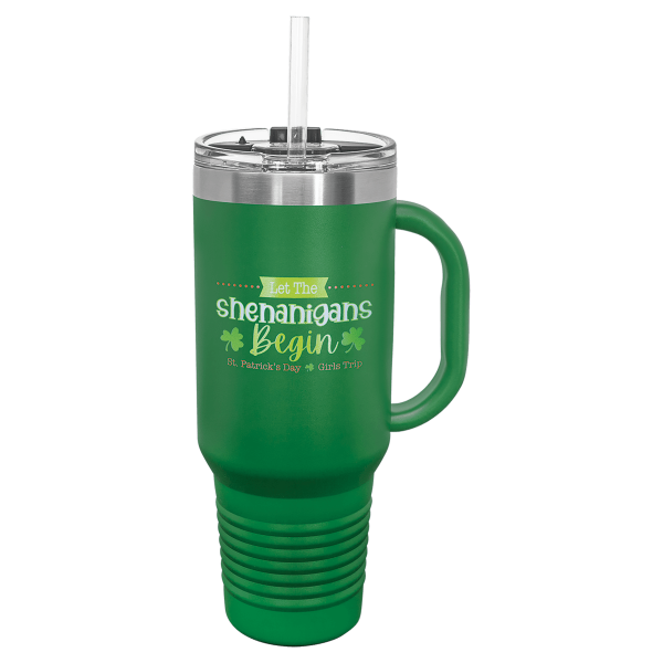 Polar Camel 40 oz. Travel Mug with Handle, Straw Included - LTM74 - Image 11