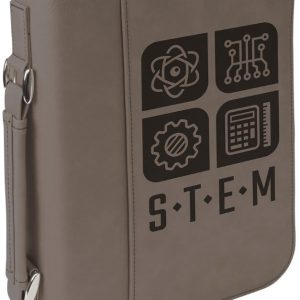 Grey Leatherette Bible Cover with Handle & Zipper - GFT414