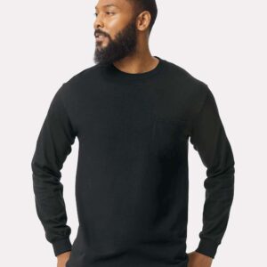 Gildan Ultra Cotton Long Sleeve Pocket T-Shirt - 2410