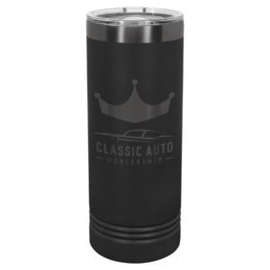 Polar Camel 22oz. Black/Ghost Black ION-Plated Skinny Tumbler with Slider Lid - LTM7030