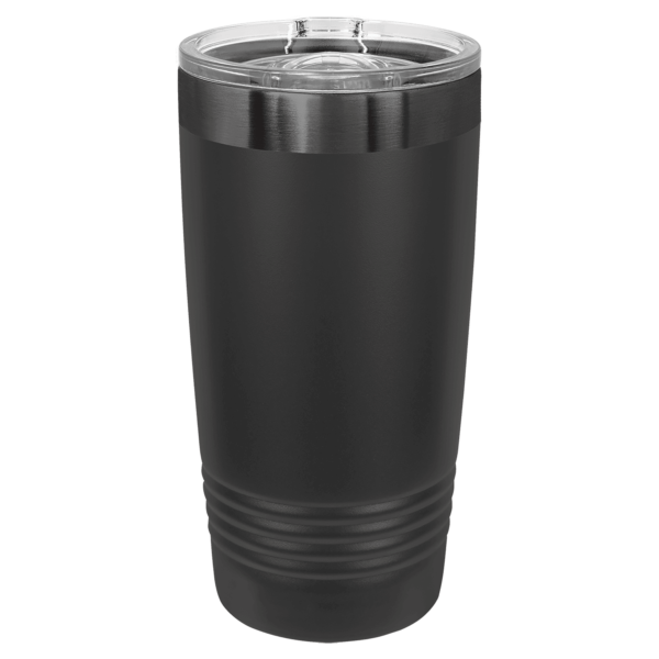 Polar Camel 20oz. Black/Ghost Black ION-Plated Ringneck Tumbler with Slider Lid - LTM7280 - Image 2