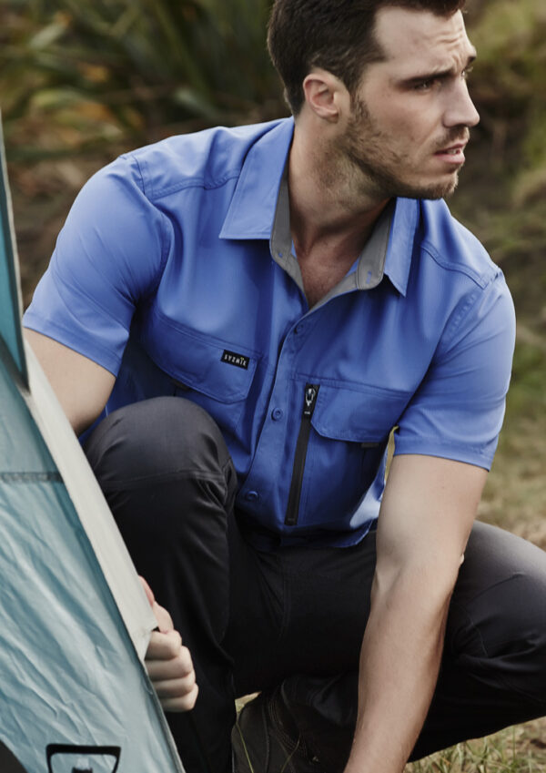 Mens Outdoor Short Sleeve Shirt - ZW465 - Image 5