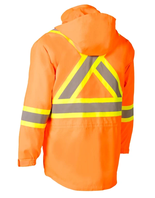 Orange "Torngat" Premium Ripstop 4-in-1 Hi-Vis Safety Parka - 024-EN705RAOR - Image 10
