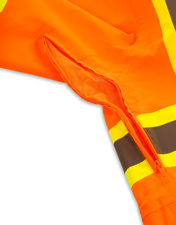 Orange "Torngat" Premium Ripstop 4-in-1 Hi-Vis Safety Parka - 024-EN705RAOR - Image 9