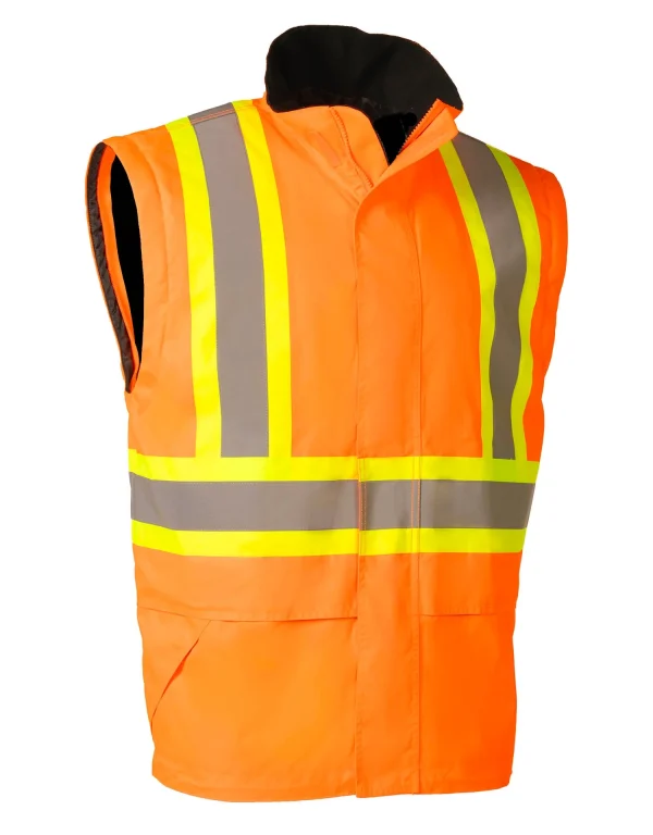 Orange "Torngat" Premium Ripstop 4-in-1 Hi-Vis Safety Parka - 024-EN705RAOR - Image 2