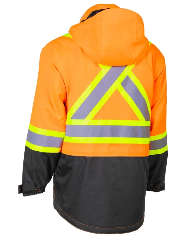"Torngat" Premium Ripstop 4-in1 Hi-Vis Safety Parka - 024-EN705ROR - Image 4