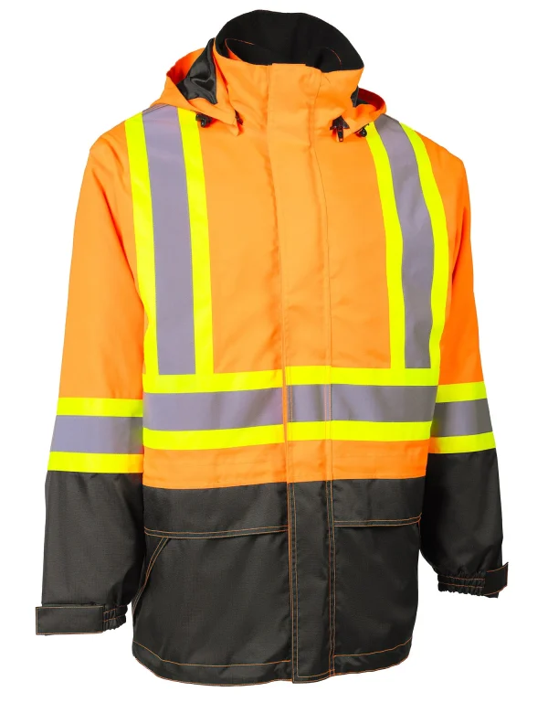 "Torngat" Premium Ripstop 4-in1 Hi-Vis Safety Parka - 024-EN705ROR
