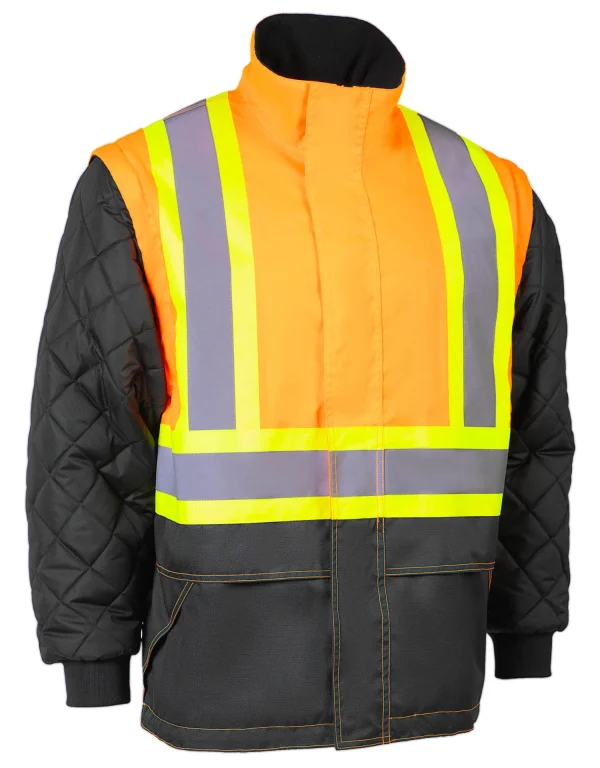"Torngat" Premium Ripstop 4-in1 Hi-Vis Safety Parka - 024-EN705ROR - Image 2