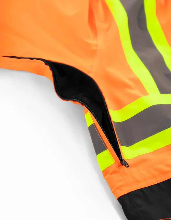 "Torngat" Premium Ripstop 4-in1 Hi-Vis Safety Parka - 024-EN705ROR - Image 8