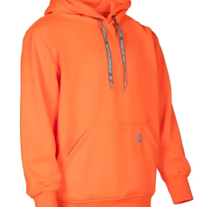 Hi Vis Orange Pullover Forcefield Logo Sleeve Graphic Hoodie - 024-P835ORNTFF