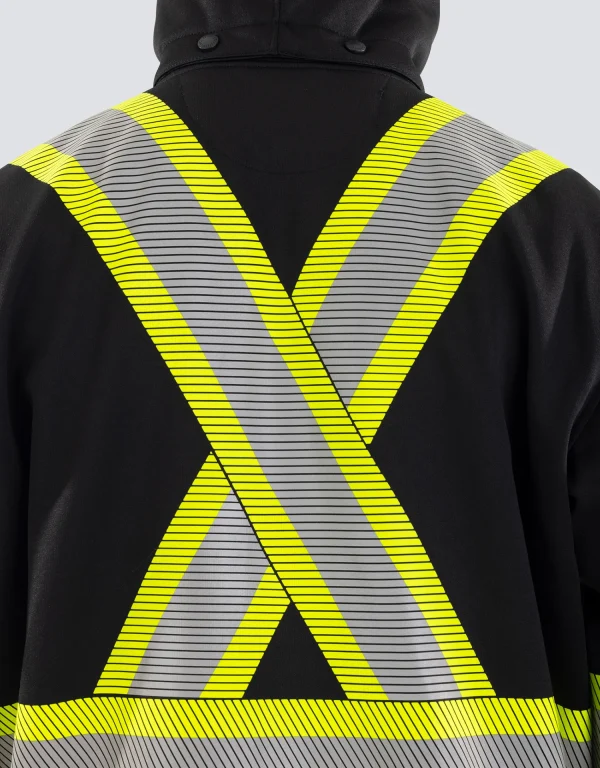 Deluxe Hi Vis Safety Hoodie with Segmented Reflective Tape and Detachable Hood - 024-P844SEG(D) - Image 8