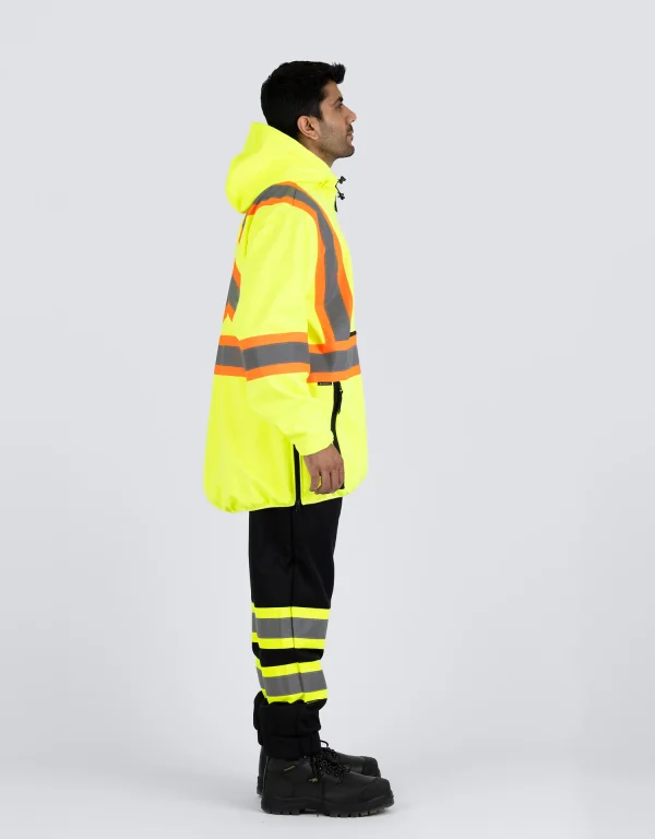 Hi Vis Safety Anorak Pullover Softshell - 023-EN178 - Image 9