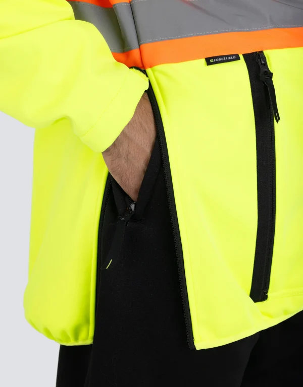 Hi Vis Safety Anorak Pullover Softshell - 023-EN178 - Image 3