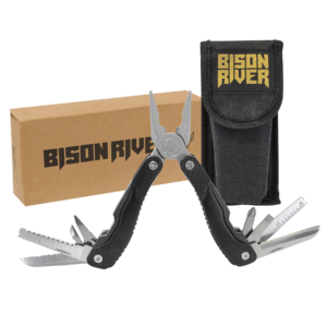 Bison River 4" Black 13 Function Multi Tool with Nylon Sheath - BR2501