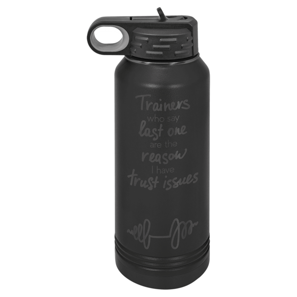 Polar Camel 32oz. Black/Ghost Black ION-Plated Water Bottle - LWB230