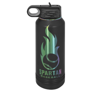 Polar Camel 32 oz. Black/Prism ION-Plated Water Bottle - LWB250