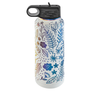 Polar Camel 32 oz. White/Prism ION-Plated Water Bottle - LWB251