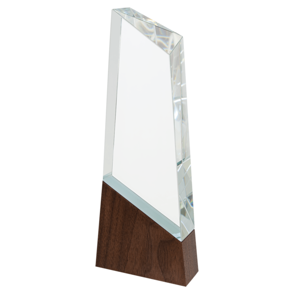 9 3/4" Peak Sierra Glass with Walnut Base - SRG01 - Image 2