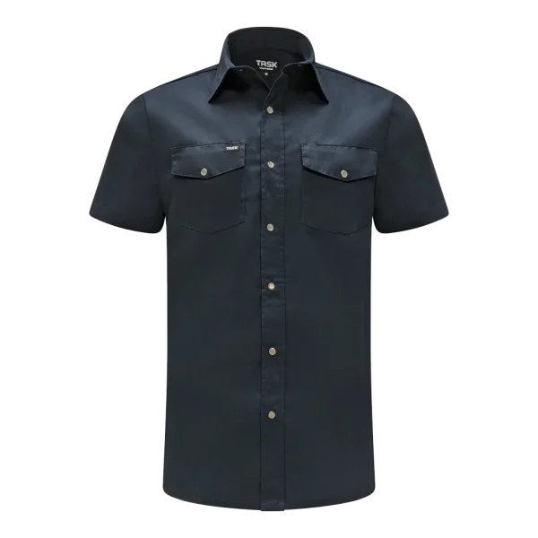 WRTK Men's Classic Stretch Short Sleeve Work Shirt - TK-E5140