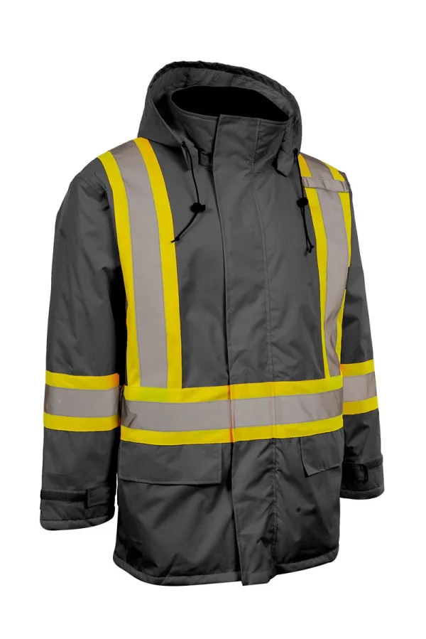 Hi Vis Insulated Miners Jacket - 024-EN405R - Image 4