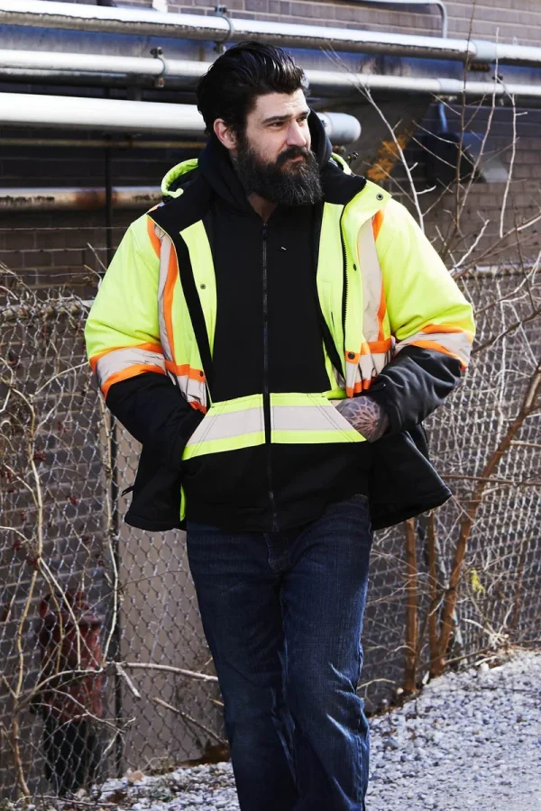 Hi Vis Winter Softshell Heated Jacket - 023-EN158HJ - Image 4