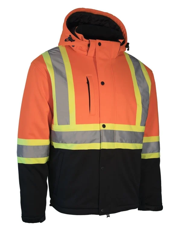 Hi Vis Winter Softshell Heated Jacket - 023-EN158HJ