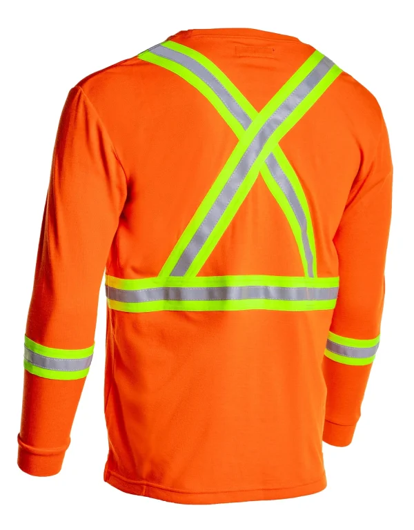 Inherent Flame-Resistant 6.4oz Long Sleeve Safety T-shirt - 022-FRILS - Image 6