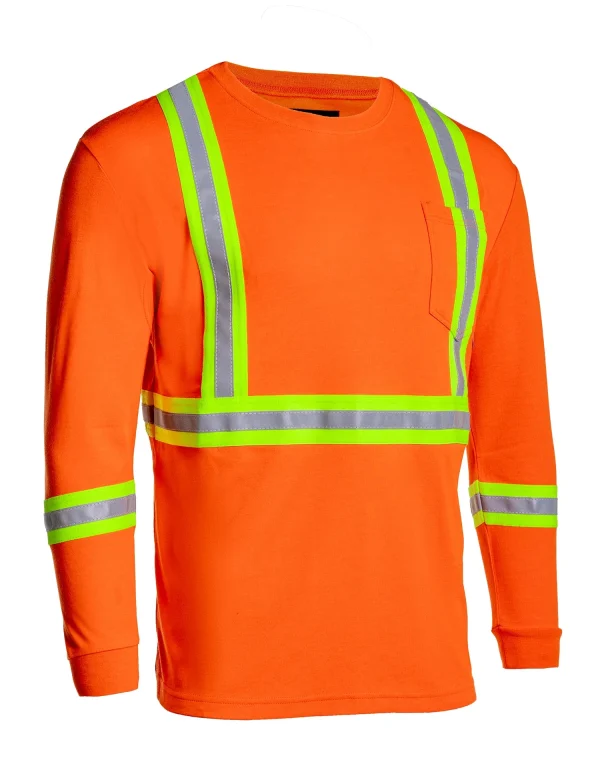 Inherent Flame-Resistant 6.4oz Long Sleeve Safety T-shirt - 022-FRILS - Image 3