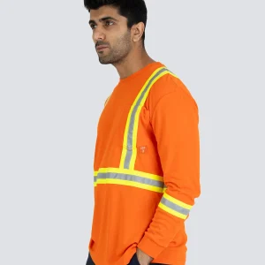 Inherent Flame-Resistant 6.4oz Long Sleeve Safety T-shirt - 022-FRILS