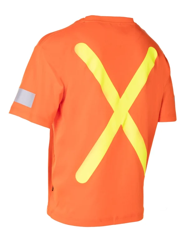 Retro Safety Cotton Short Sleeve Tee With Reflective Arm Striping - 022-RTROS - Image 9