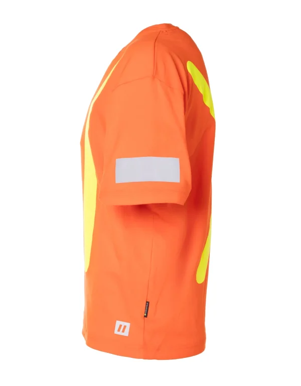 Retro Safety Cotton Short Sleeve Tee With Reflective Arm Striping - 022-RTROS - Image 2