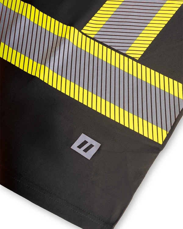 Athletic Fit Hi Vis Crew Neck Short Sleeve Safety Tee Shirt with Segmented Reflective Tape - 022-SEGCBE - Image 5