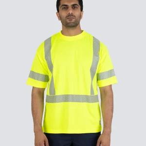 Hi Vis Crew Neck Short Sleeve Ultrasoft Technical Tee - 022-SEGSBX
