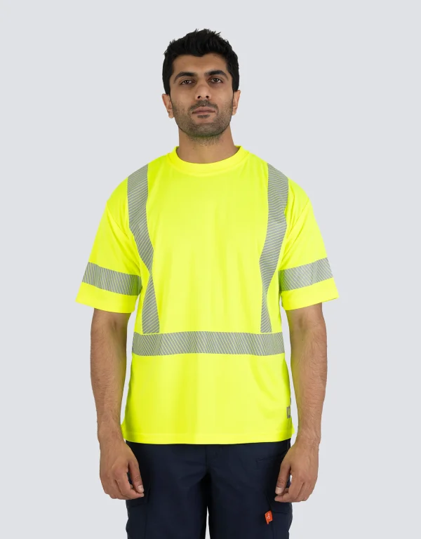 Hi Vis Crew Neck Short Sleeve Ultrasoft Technical Tee - 022-SEGSBX