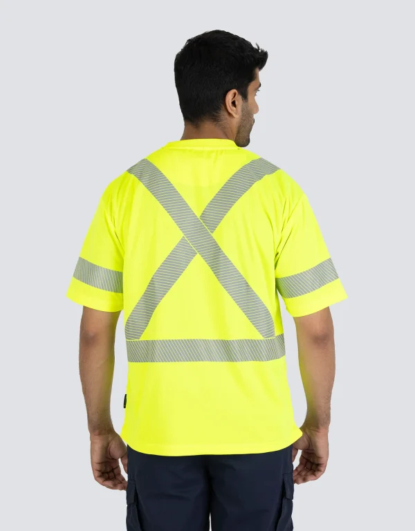 Hi Vis Crew Neck Short Sleeve Ultrasoft Technical Tee - 022-SEGSBX - Image 4