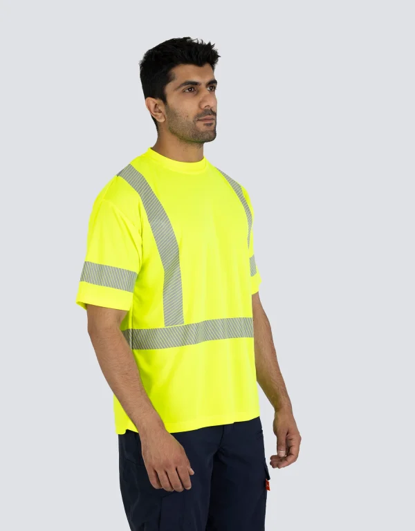 Hi Vis Crew Neck Short Sleeve Ultrasoft Technical Tee - 022-SEGSBX - Image 3