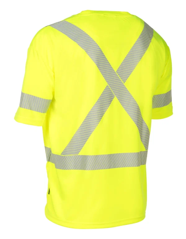 Hi Vis Crew Neck Short Sleeve Ultrasoft Technical Tee - 022-SEGSBX - Image 7