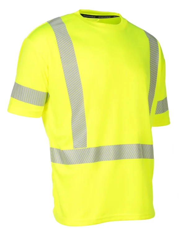 Hi Vis Crew Neck Short Sleeve Ultrasoft Technical Tee - 022-SEGSBX - Image 6