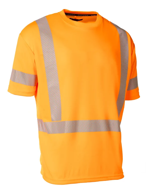Hi Vis Crew Neck Short Sleeve Ultrasoft Technical Tee - 022-SEGSBX - Image 2